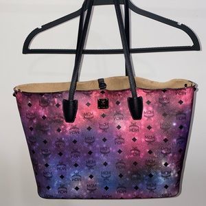 MCM Galaxy Visetos Medium Tote Bag, Multicolor